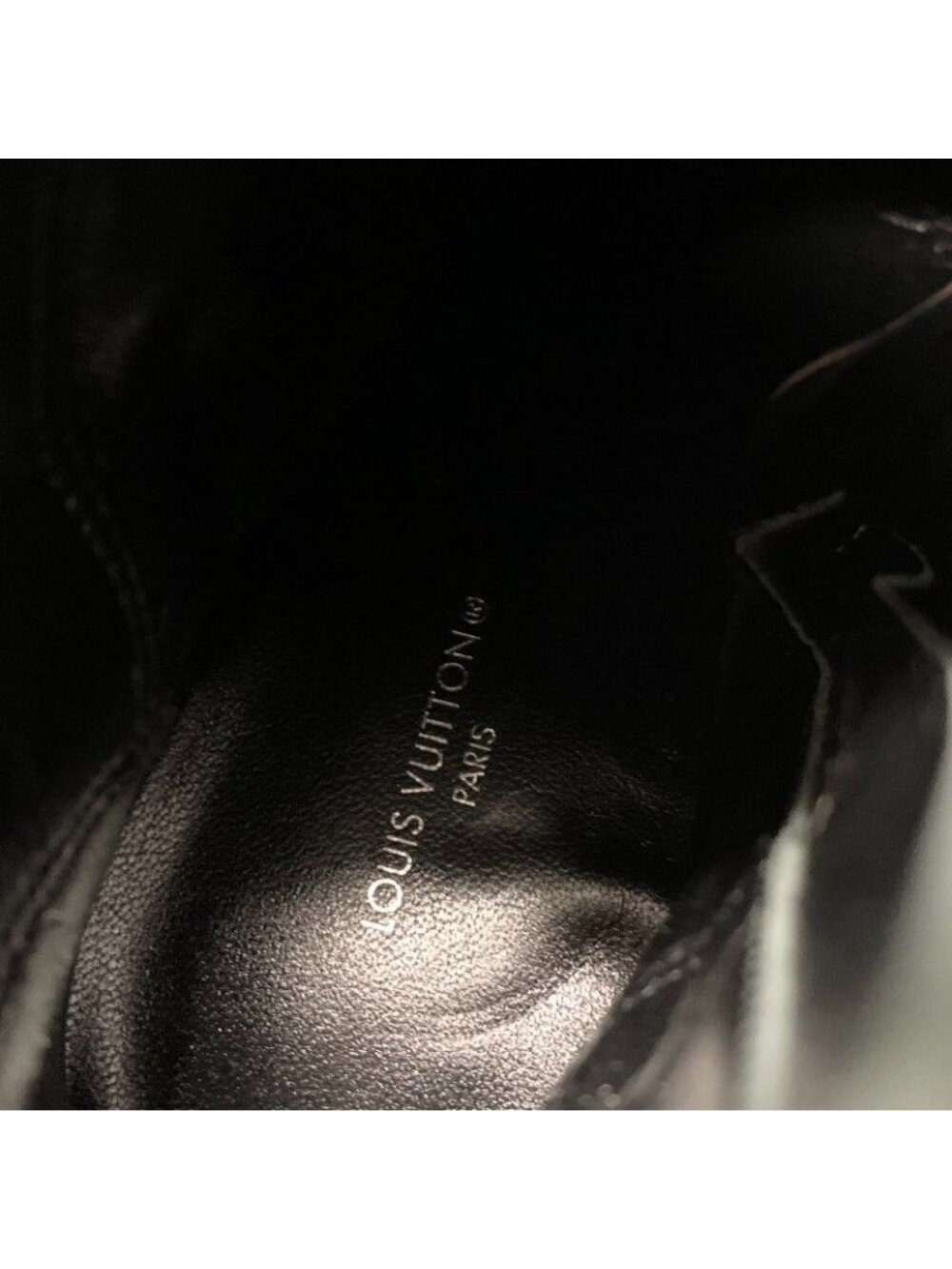 Louis Vuitton Silhouette Line Boots Short Shoes Leather Black Brown Gold Lvlogo - Picture 7 of 10